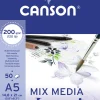 Canson Blok uniwersalny Mix Media Imagine A5 - - 200 g, 50 ark