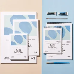 PaperConcept Blok uniwersalny Mix Media na spirali - - medium grain A5 250 g 25 ark. > Papier Do Akwareli|Bloki Uniwersalne