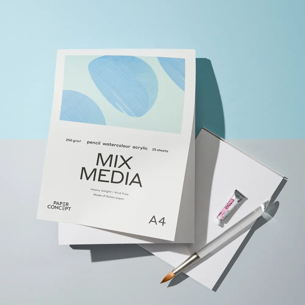 PaperConcept Blok uniwersalny Mix Media - - medium grain 30 x 30 cm 250 g 25 ark.