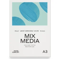 PaperConcept Blok uniwersalny Mix Media - - medium grain A3 250 g 25 ark. ><noscript><img width=