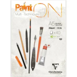 Clairefontaine Blok uniwersalny Paint'On Mixed Media - - śnieżnobiały, A4, 250g, 40 ark. > Papier Do Akwareli|Bloki Uniwersalne