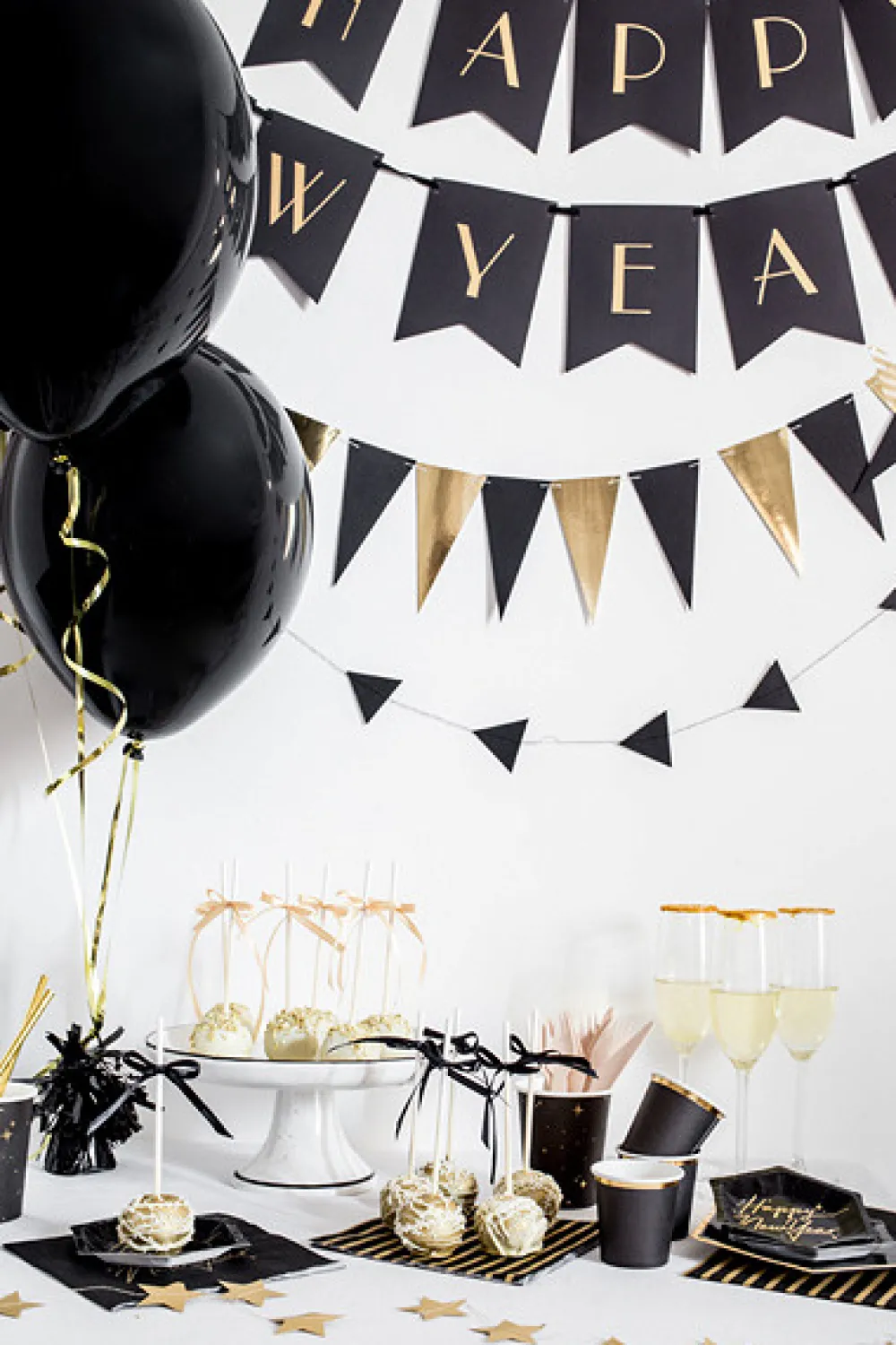 PartyDeco Ciężarek foliowy do balonów - czarny > Ciężarki Do Balonów