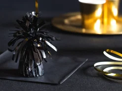 PartyDeco Ciężarek foliowy do balonów - czarny ><noscript><img width=