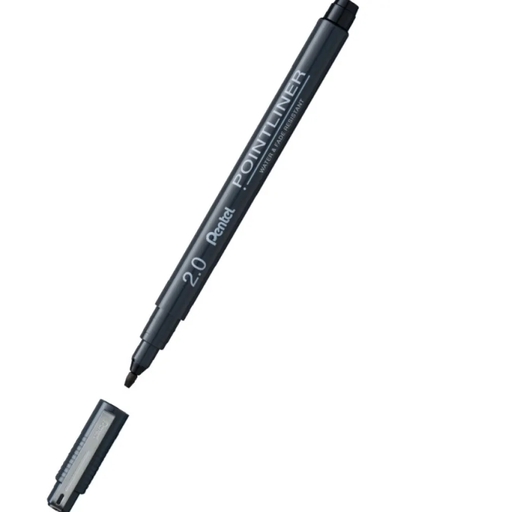 Pentel Cienkopis kalibrowany Pointliner - - czarny, 2 mm