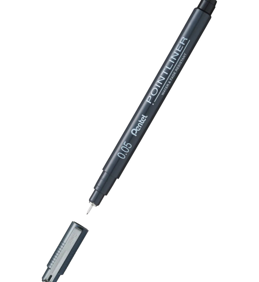 Pentel Cienkopis kalibrowany Pointliner - - czarny, 0,05 mm