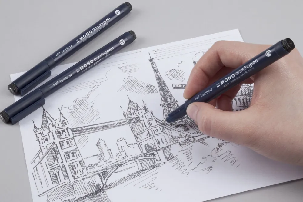 Tombow Cienkopis Mono Drawing Pen 02 - - czarny, 0,3 mm