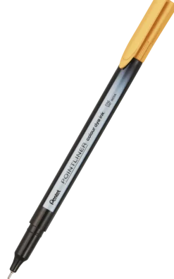 Pentel Cienkopis Pointliner Colour 0,4 mm - - ciemnożółty