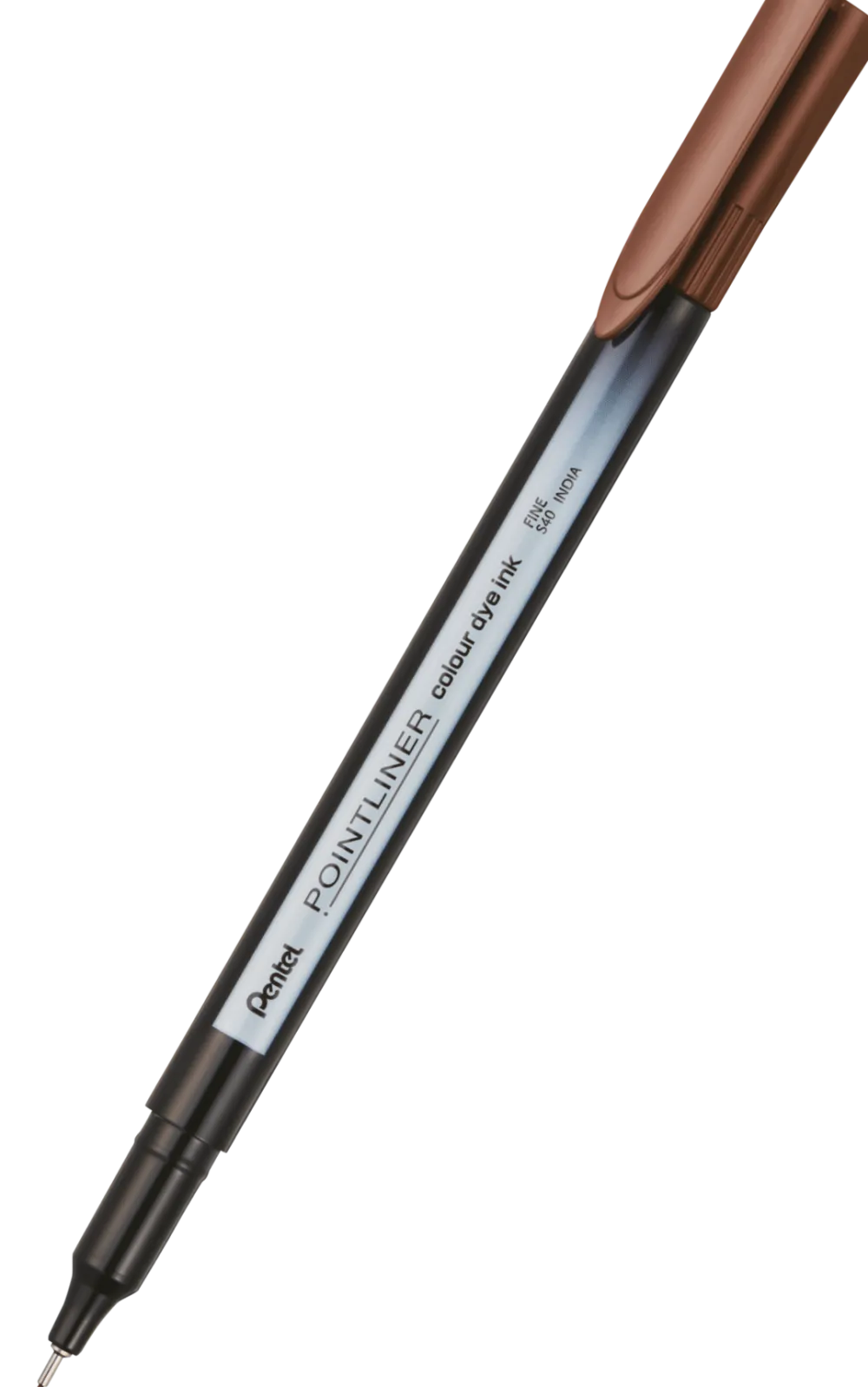 Pentel Cienkopis Pointliner Colour 0,4 mm - - orzechowy brąz