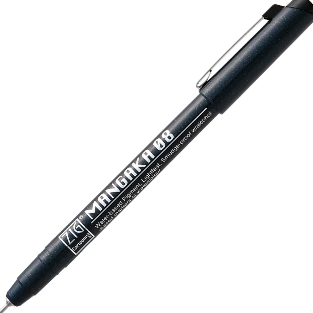 Kuretake Cienkopis ZIG Cartoonist Mangaka - - czarny, 0,8 mm