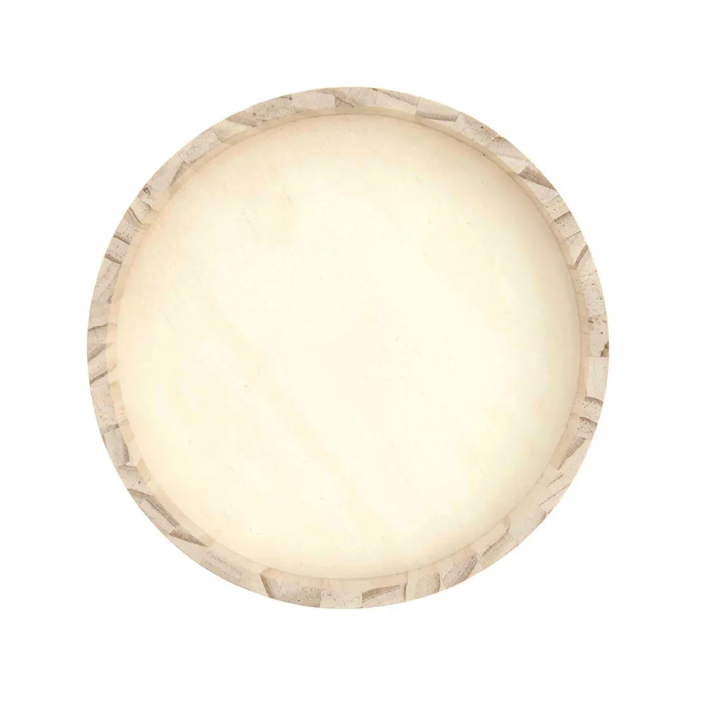 Rico Design Drewniana okrągła tacka - - 20 cm