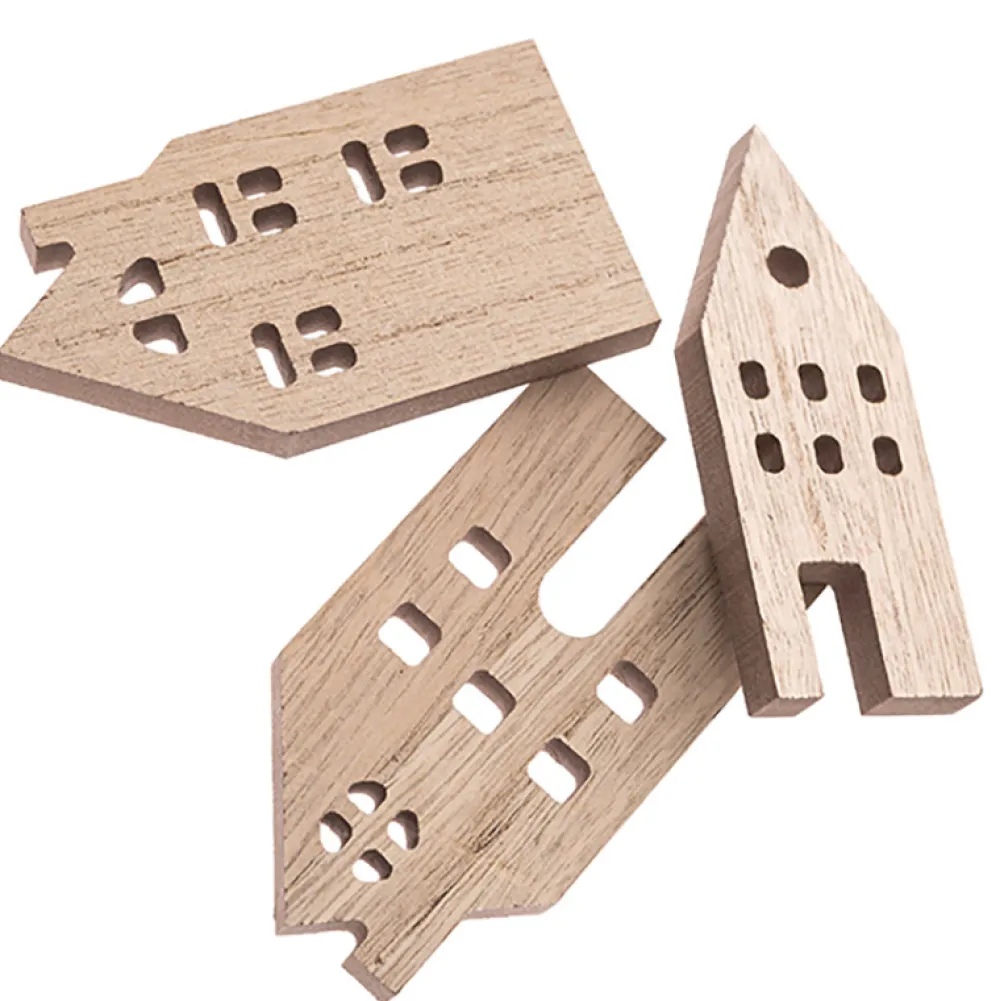 Drewniane kształty Domki - DpCraft - 10 cm, 3 szt. > Drewniane