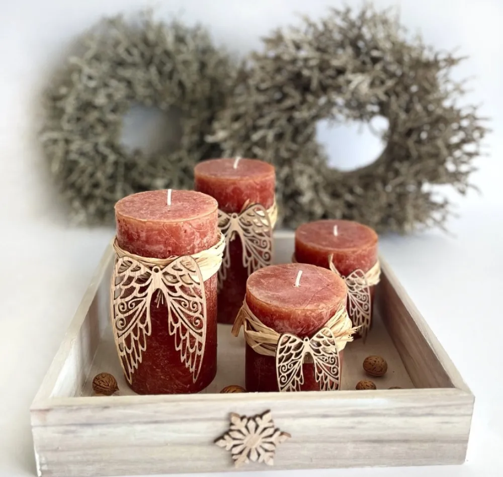 Drewniane kształty Skrzydła - DpCraft - naturalne, 6 cm, 9 szt. > Drewniane