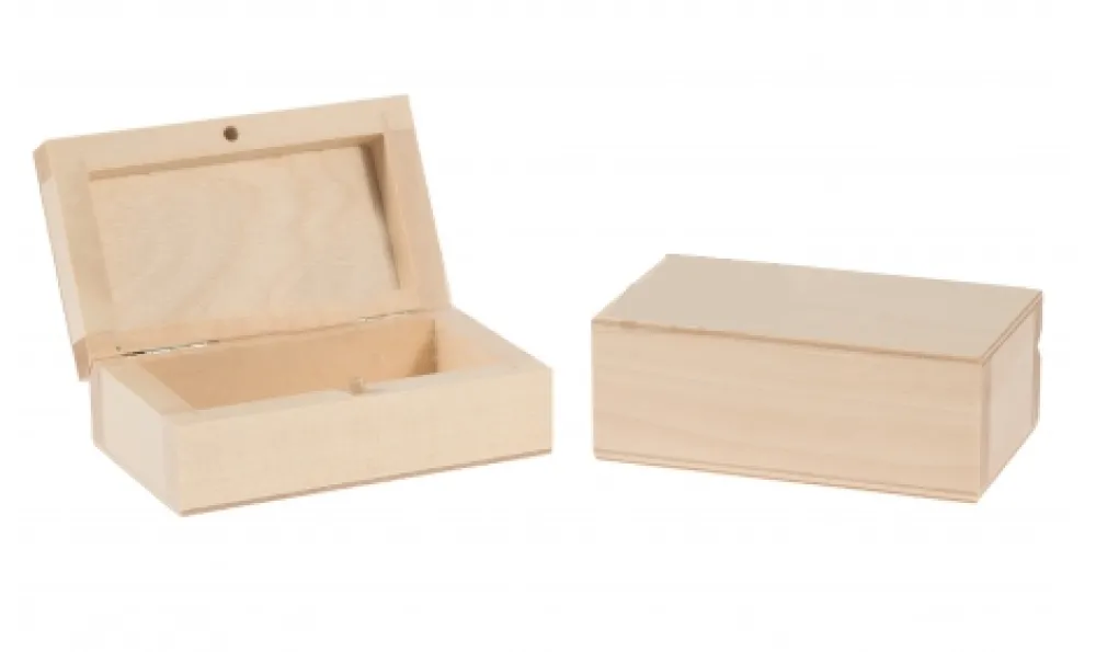 Drewniane pudełko, kasetka - 10 x 6 x 3,7 cm > Drewniane
