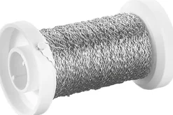 Knorr Prandell Drucik florystyczny, metalowy - - srebrny, 0,25 mm x 50 m