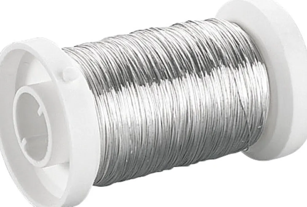 Knorr Prandell Drucik florystyczny, miedziany - - srebrny, 0,25 mm x 50 m