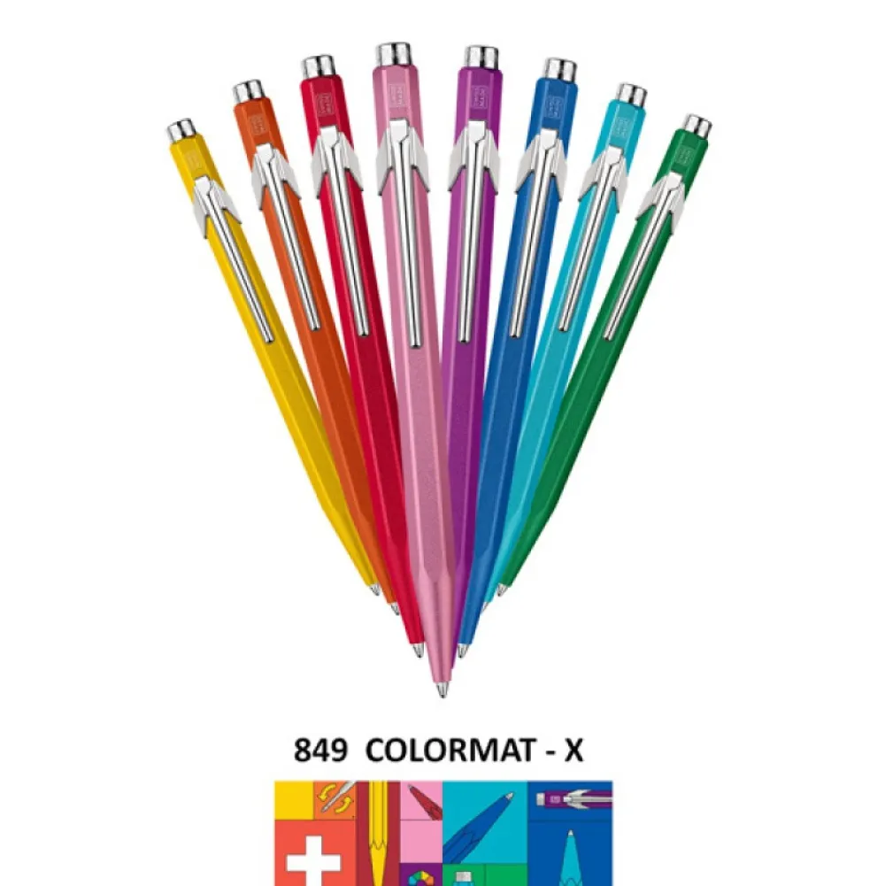 Caran d'Ache Długopis 849 Colormat-X z etui - - Blue > Długopisy
