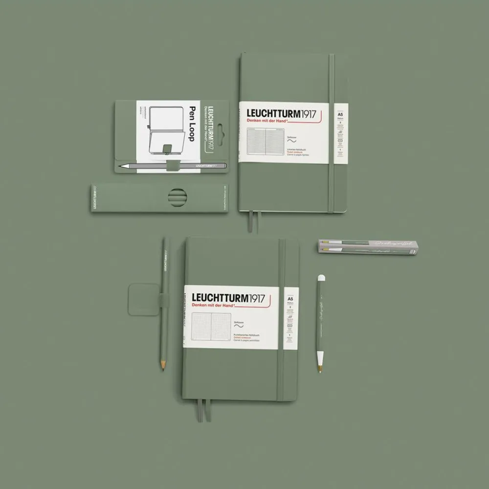 Leuchtturm1917 Długopis żelowy Drehgriffel Smooth Colours - - Olive