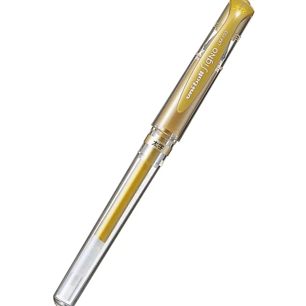 Uni Długopis żelowy Signo UM-153 - - złoty, 1 mm