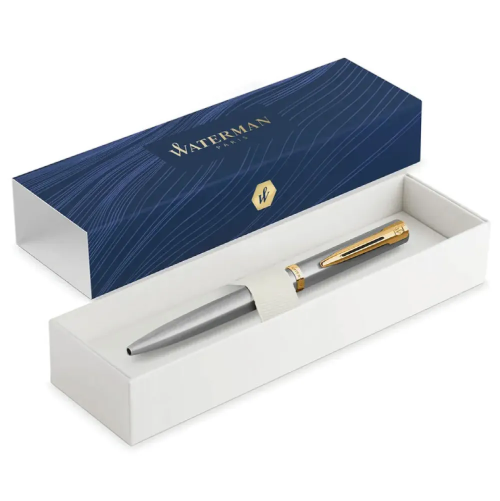 Waterman Długopis Impression - - Steel Gold Trim