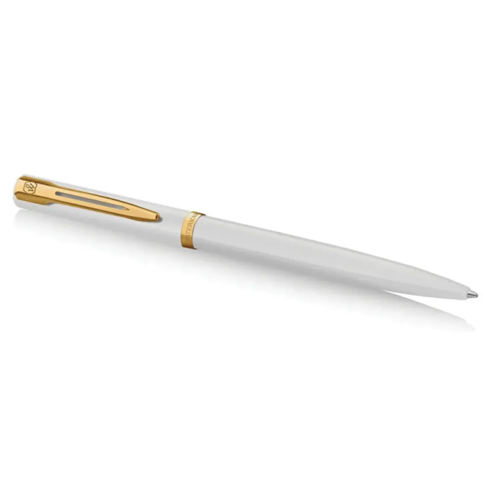 Waterman Długopis Impression - - White Gold Trim