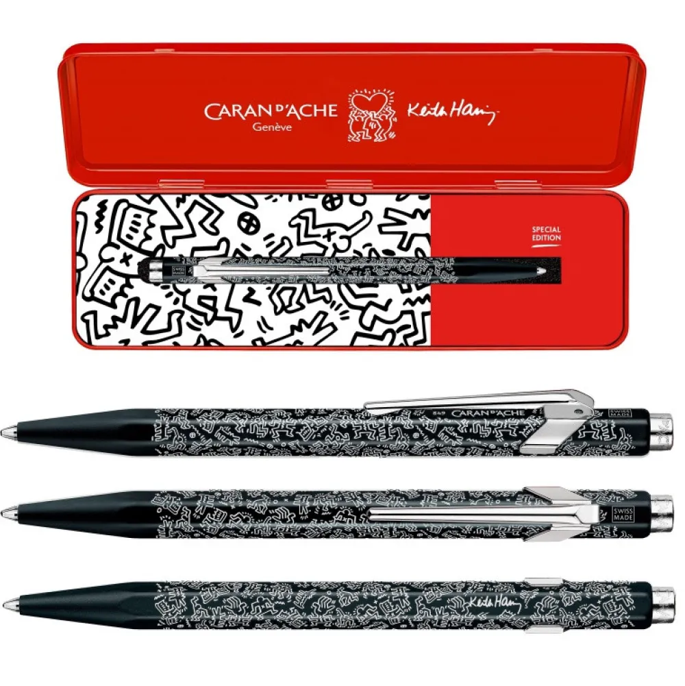 Caran d'Ache Długopis 849 Keith Haring z etui - - Black & White > Długopisy
