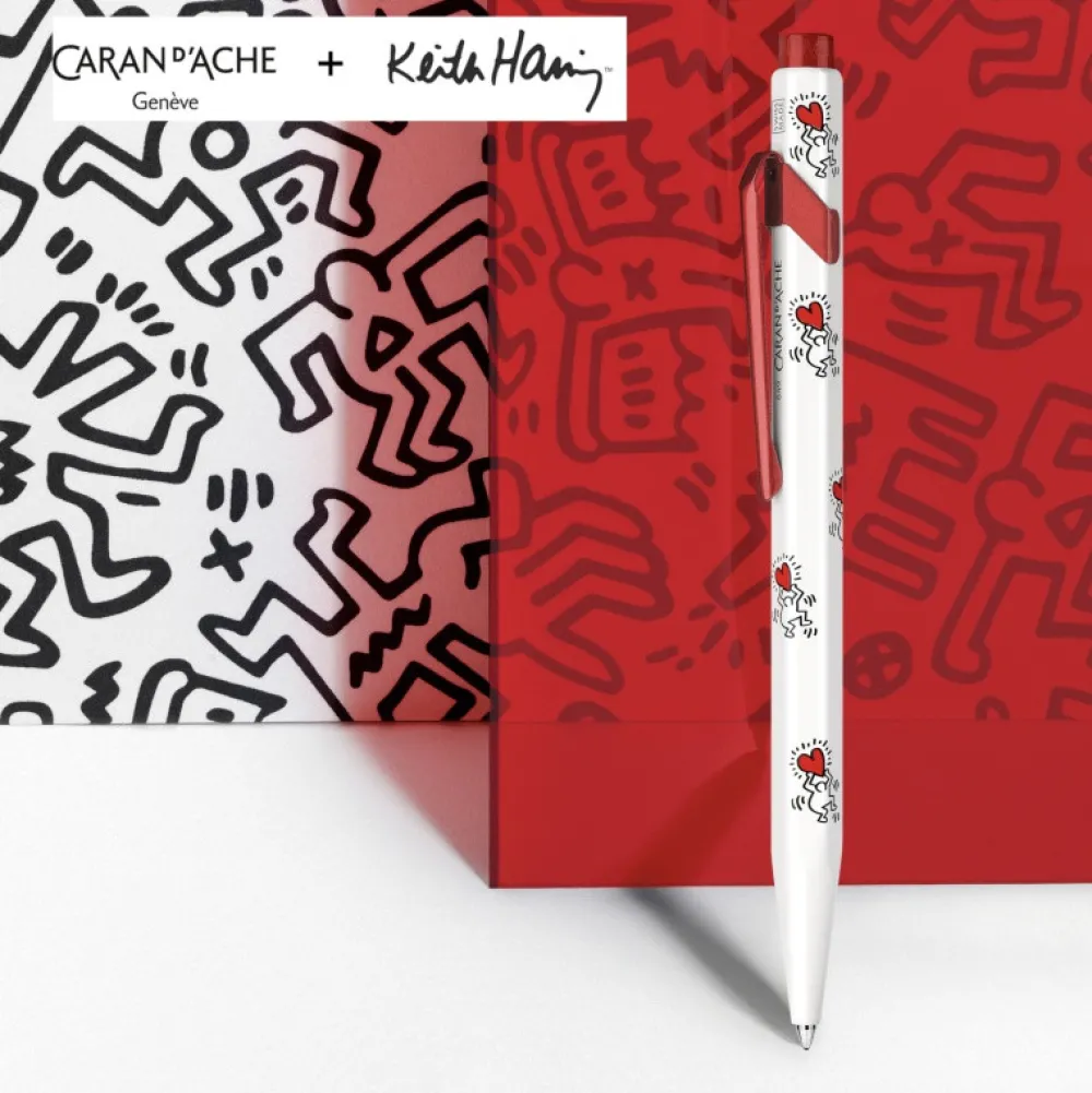 Caran d'Ache Długopis 849 Keith Haring z etui - - White & Red
