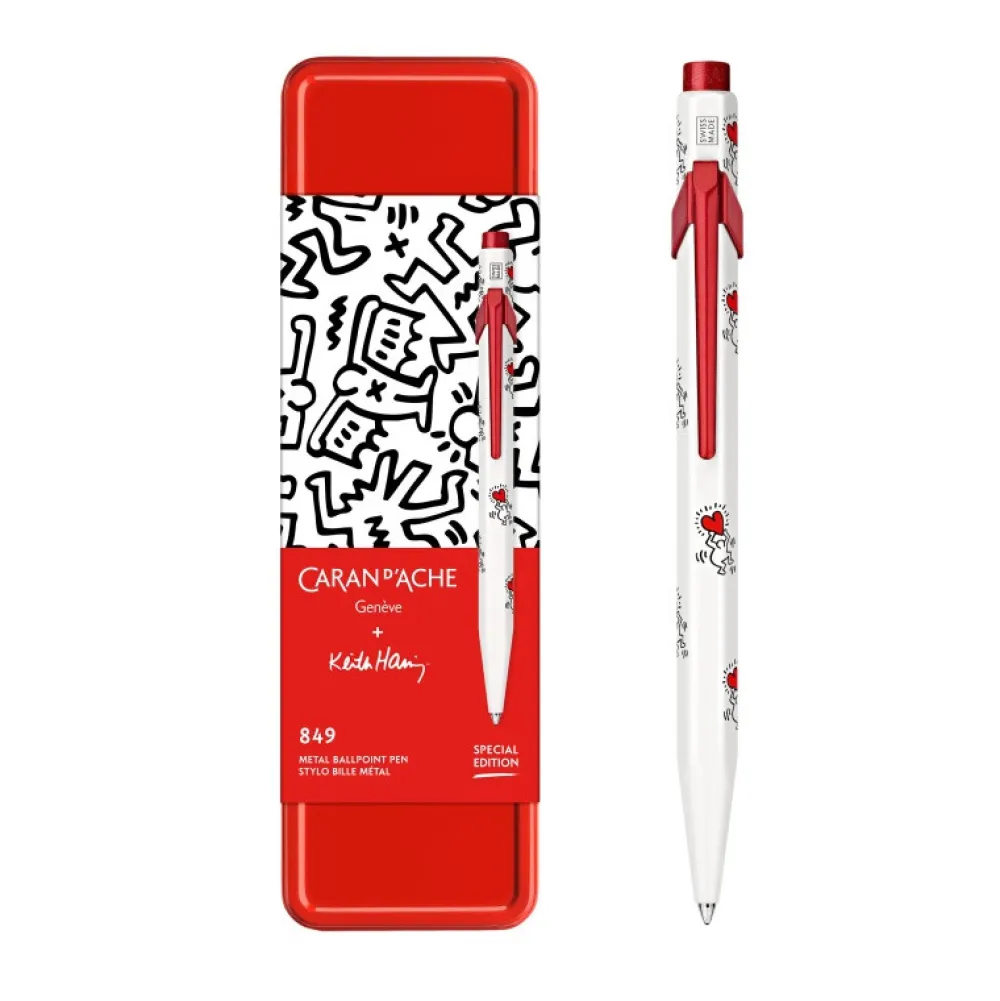 Caran d'Ache Długopis 849 Keith Haring z etui - - White & Red
