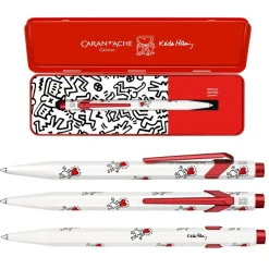 Caran d'Ache Długopis 849 Keith Haring z etui - - White & Red