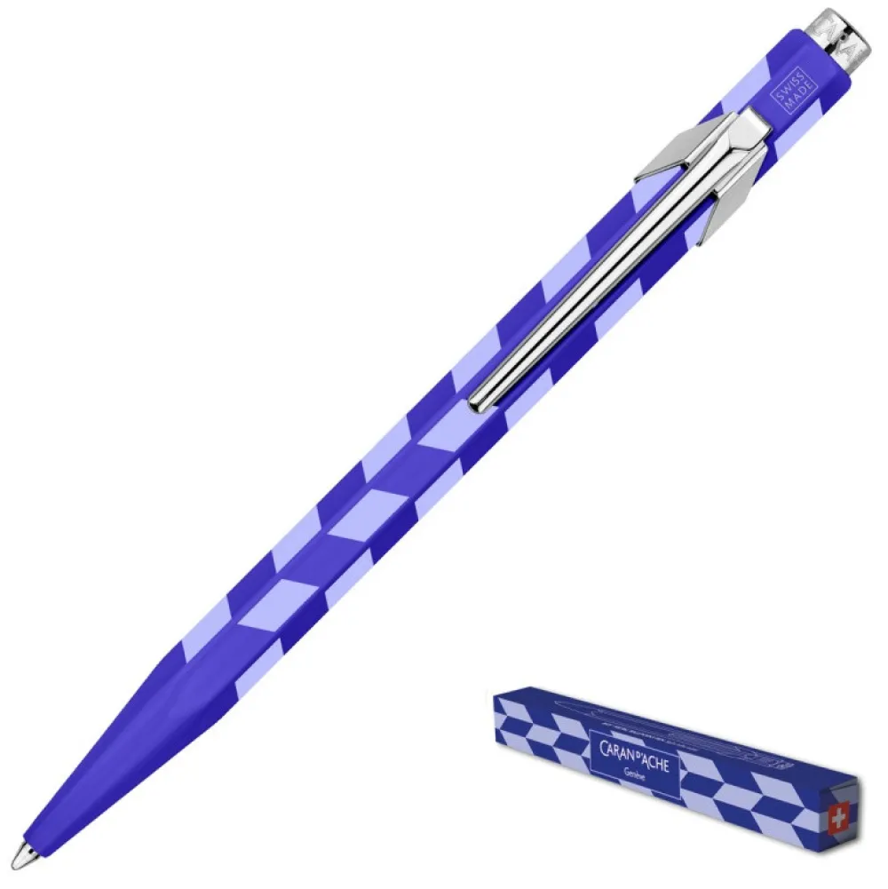 Caran d'Ache Długopis 849 Mosaic z etui - - Royal Blue