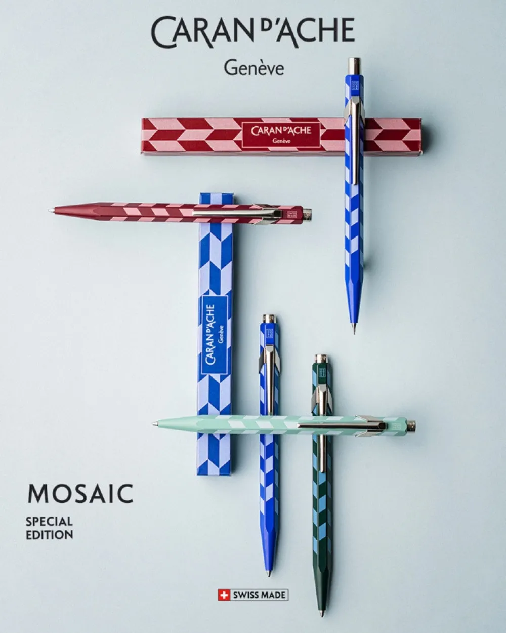 Caran d'Ache Długopis 849 Mosaic z etui - - Royal Blue