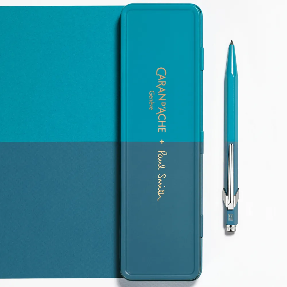 Caran d'Ache Długopis 849 Paul Smith z etui - - Cyan & Steel