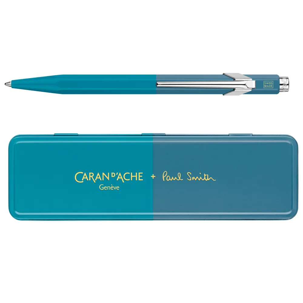 Caran d'Ache Długopis 849 Paul Smith z etui - - Cyan & Steel