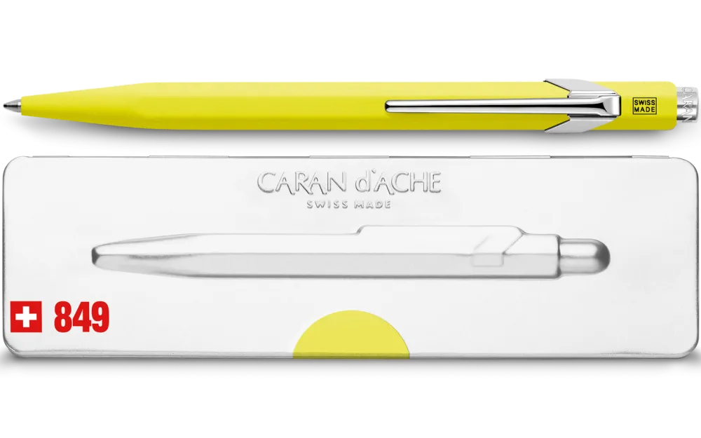 Caran d'Ache Długopis 849 Pop Line z etui - - żółty