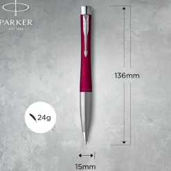 Parker Długopis Urban Twist w etui - - Magenta & Chrome Trim ><noscript><img width=