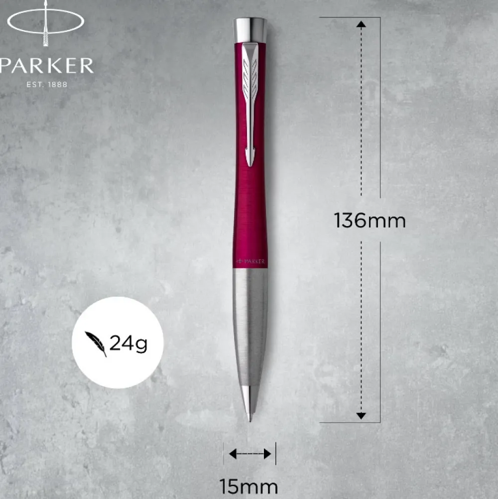 Parker Długopis Urban Twist w etui - - Magenta & Chrome Trim > Długopisy