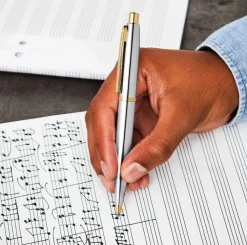 Sheaffer Długopis VFM - - Polished Chrome Gold Trim > Długopisy