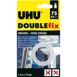 UHU Dwustronna taśma montażowa DoubleFix Indoors Tape - - 1,9 cm x 1,5 m