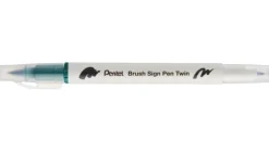 Pentel Dwustronny pisak pędzelkowy Brush Sign Pen Twin - - ciemnozielony