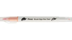 Pentel Dwustronny pisak pędzelkowy Brush Sign Pen Twin - - jasnopomarańczowy