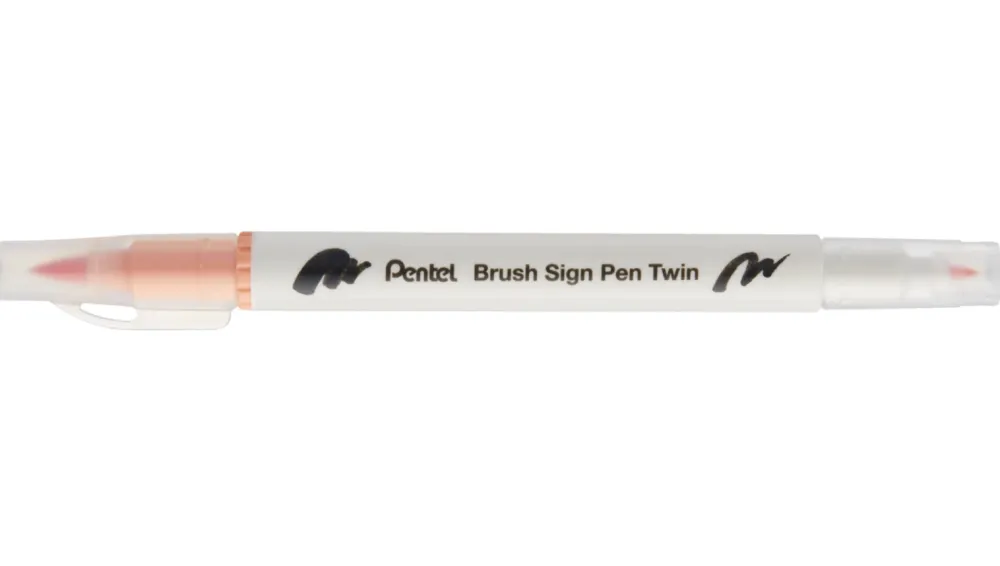 Pentel Dwustronny pisak pędzelkowy Brush Sign Pen Twin - - oliwkowy > Pisaki Kaligraficzne