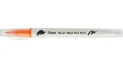 Pentel Dwustronny pisak pędzelkowy Brush Sign Pen Twin - - ochra