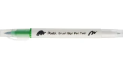 Pentel Dwustronny pisak pędzelkowy Brush Sign Pen Twin - - jasnozielony