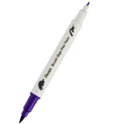 Pentel Dwustronny pisak pędzelkowy Brush Sign Pen Twin - - fioletowy