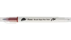 Pentel Dwustronny pisak pędzelkowy Brush Sign Pen Twin - - brązowy