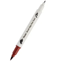 Pentel Dwustronny pisak pędzelkowy Brush Sign Pen Twin - - brązowy