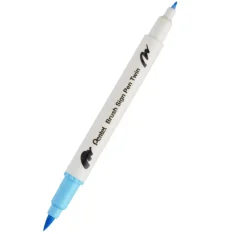 Pentel Dwustronny pisak pędzelkowy Brush Sign Pen Twin - - jasny błękit