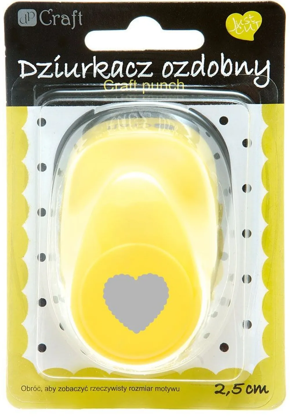 dpCraft Dziurkacz ozdobny Serce z falbanką - - 2,5 cm > Dziurkacze Ozdobne
