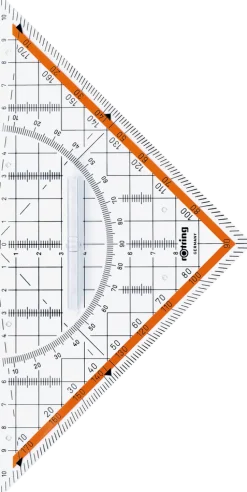 Rotring Ekierka geometryczna Centro z uchwytem - - 22 cm/45 > Przybory Kreślarskie