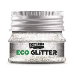 Pentart Eko brokat sypki Eco Glitter - - srebrny, drobny, 15 g