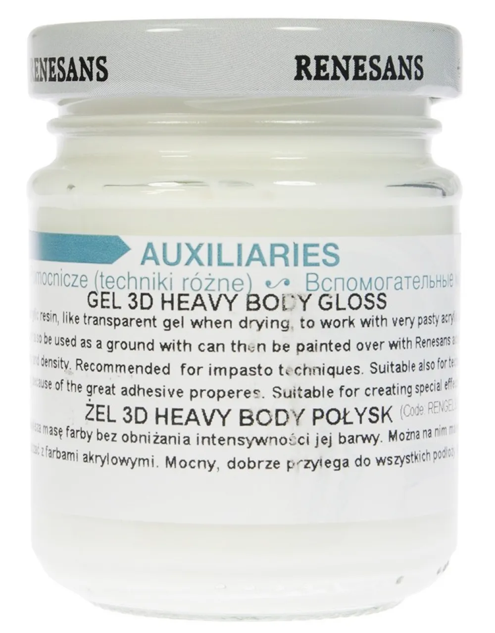 Renesans Żel 3D heavy body - - połysk, 110 ml > Media Do Akryli|Pasty Strukturalne